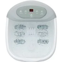 COSTWAY Fußbad, mit Heizfunktion, Vibration, Bubble, Bimsstein, Massagerollen
