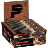PowerBar Protein Plus Low Sugar Chocolate Brownie 16 x 35 g Riegel Riegel, 16 er Display à 16 St., 560 g, Hochwertiges Eiweiß, bis zu 11 Gramm