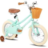 JOYSTAR Kinderfahrrad 12/14/16/18/20 Kinderfahrrad für 2-13 Jahre alte Mädchen, 12" 14" 16" Zoll mit Stützrädern & Korb, Kotflügel 20 Zoll mit Ständer