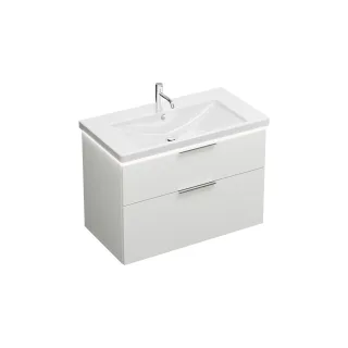 Burgbad Keramik Waschtisch-Set Eqio Weiß Matt/Alpinweiss, SEZA093F6014C0001 SEZA093F6014C0001