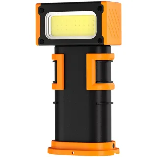 Portable Magnetic Waterproof Work Light Type-C Rechargeable LED Flashlight with Digital Display, Rotating Lamp Head, Dua