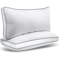 Gentle North Microfaserkissen Kopfkissen in Hotelqualität flauschige, gut gefüllte Schlafkissen, Füllung: Polyester, Rückenschläfer, Seitenschläfer, Bauchschläfer, Seitschläfer