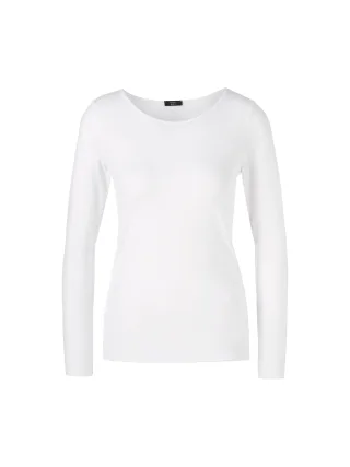Marc Cain Essentials - Zartes Longsleeve white - Gr. - 44