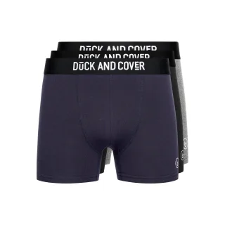 Duck and Cover - "Bronteen" Boxershorts für Herren(3er-Pack) (Marineblau/Schwarz/Grau meliert)