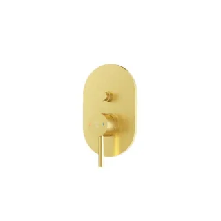 Steinberg Serie 100 Wannenarmatur 10021033BG Unterputz, mit Umsteller, brushed gold