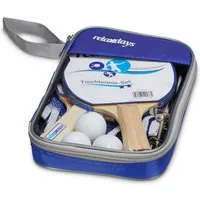 relaxdays Tischtennisschläger Tischtennis-Set 2 Sterne