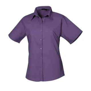 Premier - Bluse für Damen kurzärmlig (Violett)