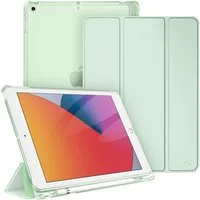 Fintie Tablet-Hülle für iPad 9. Gen 2021/8. Gen 2020/7. Gen 2019 10.2 Zoll mit Stifthalter, ultradünne leichte Case mit transparenter Rückseite & Auto Schlaf/Wach