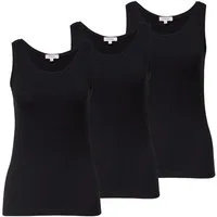 s.Oliver T-Shirt Basic-Top (Set) runder Ausschnitt, breite Träger, Slim Fit im 3er SPARPACK