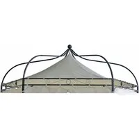 DEGAMO Pavillon-Ersatzdach MODENA, 6-eckig 320cm Durchmesser, Farbe ecru, wasserdicht
