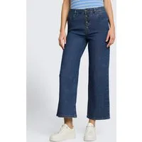 TOM TAILOR 7/8-Jeans Jeanshosen TTNELMA CULOTTE Jeans mit Knopfleiste