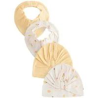 Next Turban Baby-Turbanmütze und Lätzchen, 4-tlg. Set, (4-St)