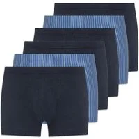 Schiesser Retro Boxer 6er Pack 95/5 Essentials Organic Cotton (Spar-Set, 6-St) Retro Short / Pant - Baumwolle - ohne Eingriff - Atmungsaktiv