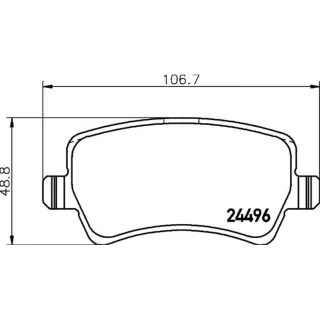Hella Bremsbel?ge hinten Land Rover Range Volvo S60 S80 V60 V70 Xc60 Xc70