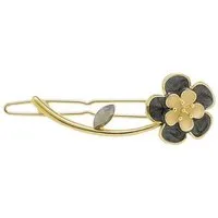 The Beauty House Haarspange Elegante HaarklammerBlume Damen Gold Schwarz, Vintage Haarclip Styling Accessoire