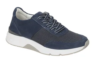 Gabor 86.897.16 ROLLINGSOFT Damenschuhe Blau Jeans Sneakers Wechselfu?bett