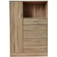 HTI-Line Küchenbuffet Küchenschrank Kombi L Blanca (Stück, 1-St., 1 Küchenschrank Kombi L Blanca) Küchenbuffet Mehrzweckschrank Mikrowellenschrank