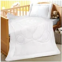 Bestlivings Kinderbettdecke + Kopfkissen Set mit Bärchen-Steppung, Füllung: Polyester, 40x60/100x135 cm, Wärmeklasse 3, samtweich, kuschelig