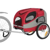 Fiximaster Fahrradhundeanhänger faltbar, mit Reflektoren und gepolstertem Innenraum, Fahrradanhänger für Hunde, bis 30 kg Traglast