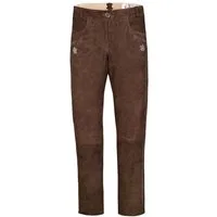 German Wear Trachtenlederhose GW1450 Lange Damen Trachten Lederhose Ziegenvelour