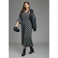 Laura Scott CURVE Maxikleid Große Größen Maxikleid knöchellang, aus elastischer Viskosemischung