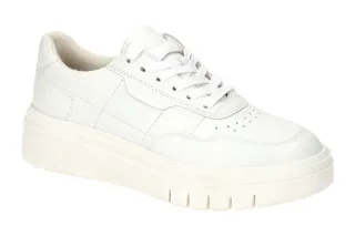 Tamaris Damen Schn?r-Halbschuhe 8-83717-20 White Bequeme Schuhe mit Echtleder...