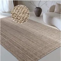 OTTO home Teppich Avot Juteteppich, rechteckig, Höhe: 10 mm, 100% Jutefaser, Läufer, Esszimmer, Wohnzimmer, Skandi
