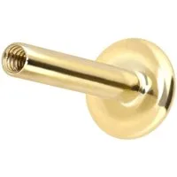 PIERCINGLINE Piercing-Set 14 Karat Gold Labret mit Innengewinde ohne Aufsatz (Labrets, 1-tlg)