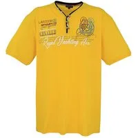 Lavecchia T-Shirt Lavecchia Herren T-Shirt LV-608 (Gelb, 8XL) Herrenshirt V-Ausschnitt