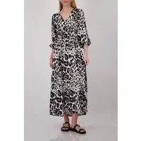 Monari Maxikleid Kleid Leodruck allover Regular fit mit Leomuster