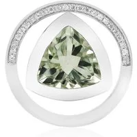 Cavill Kettenanhänger Cavill Grüner Amethyst 3,10 ct Anhänger 925 Silber mit Zirkonen (1-tlg)