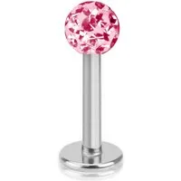 viva-adorno Piercing-Set Lippenpiercing Multi Kristall Epoxy Zirkonia Ferido Kugel, Labret Stecker Lippenstecker Tragus Helix