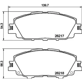 Hella Bremsbel?ge vorne Toyota Corolla Yaris