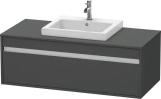 Duravit Ketho Konsolenwaschtischunterbau wandhängend Graphit Matt 1200x550x426 mm - KT679604949 KT679604949