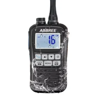 ABBREE AR-25M Marine Radio Transceiver Walkie Talkie IP67 Waterproof VHF Handheld Float Vessel Talk NOAA Two Way Radio f