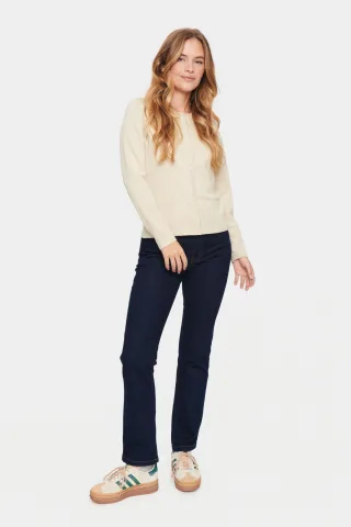 Strickjacke Classic fit cream