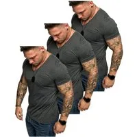 Amaci&Sons T-Shirt 3. PATERSON Herren T-Shirts 3er-Pack (3er-Pack) Herren Basic Oversize T-Shirt mit V-Ausschnitt
