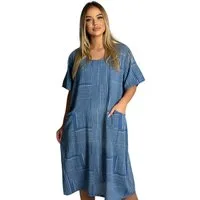 Mississhop Sommerkleid Baumwollkleid 100 % Baumwolle Casual Shirtkleid Strandkleid M.377