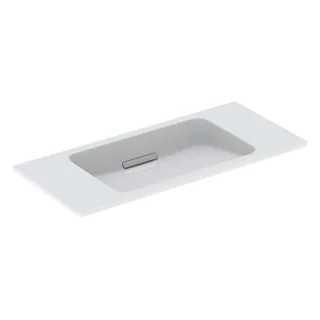 Geberit ONE Waschtisch, schwebendes Design, 90x40cm ohne Hahnloch, Ül.verdeckt weiss/chrom gebü. Tec 500390012
