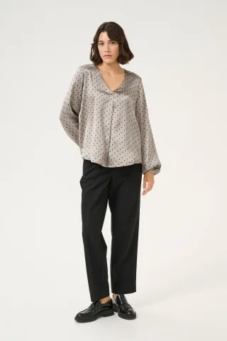 Ärmellose Bluse Regular fit Steeple Gray/Black Dot grey