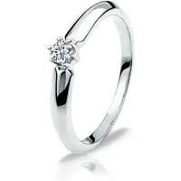 Adam & Eve Verlobungsring 375/- Gelbgold oder Weißgold 0,08 ct. - Brillantring (mit Ringbox, Diamantring, AE07), inklusive Echtheitszertifikat - Gravur möglich