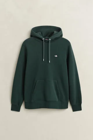 GANT - Shield Hoodie tartan green - Gr. - XXXL