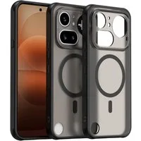 Wigento Handyhülle MagSafe für Nothing Phone 4a Pro TPU Hybrid Kameraschutz Matt Schwarz 6,83 Zoll, Magnetisch, Durchsichtig, Stoßfest