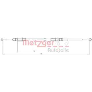 Metzger Handbremsseil hinten BMW 3er E90 E91 E92 E93