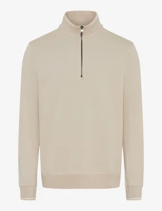 Brax Herren Langarmshirt Style PEO oat, hellbeige, Gr. XXXL