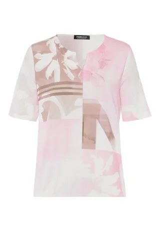 FRANK WALDER - Shirt ENGLISH GARDEN mit tollem Print ecru/tea rose/taupe - Gr. - 42