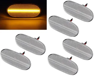 6x LED Seitenmarkierungsleuchten Seitenmarkierungs Leuchten Seitenbegrenzungsleuchten in Silber Weiss SET für Mercedes Spinter W906 / VW Crafter 2E