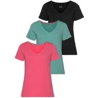 H.I.S T-Shirt Essential-Basics vielseitig kombinierbar (3er-Pack zum Vorteilspreis) lockerer Schnitt, 100% Baumwolle, vielen Farben & großen Größen