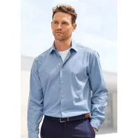 H.I.S Langarmhemd Regular-fit elastisches Jaquard-Hemd in Regular Fit, pflegeleicht aus Baumwoll-Mix