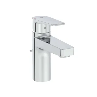 VitrA Flow Square Einhebel-Waschtischmischer mit Ablaufgarnitur Höhe 16 cm Chrom,A42937EXP A42937EXP
